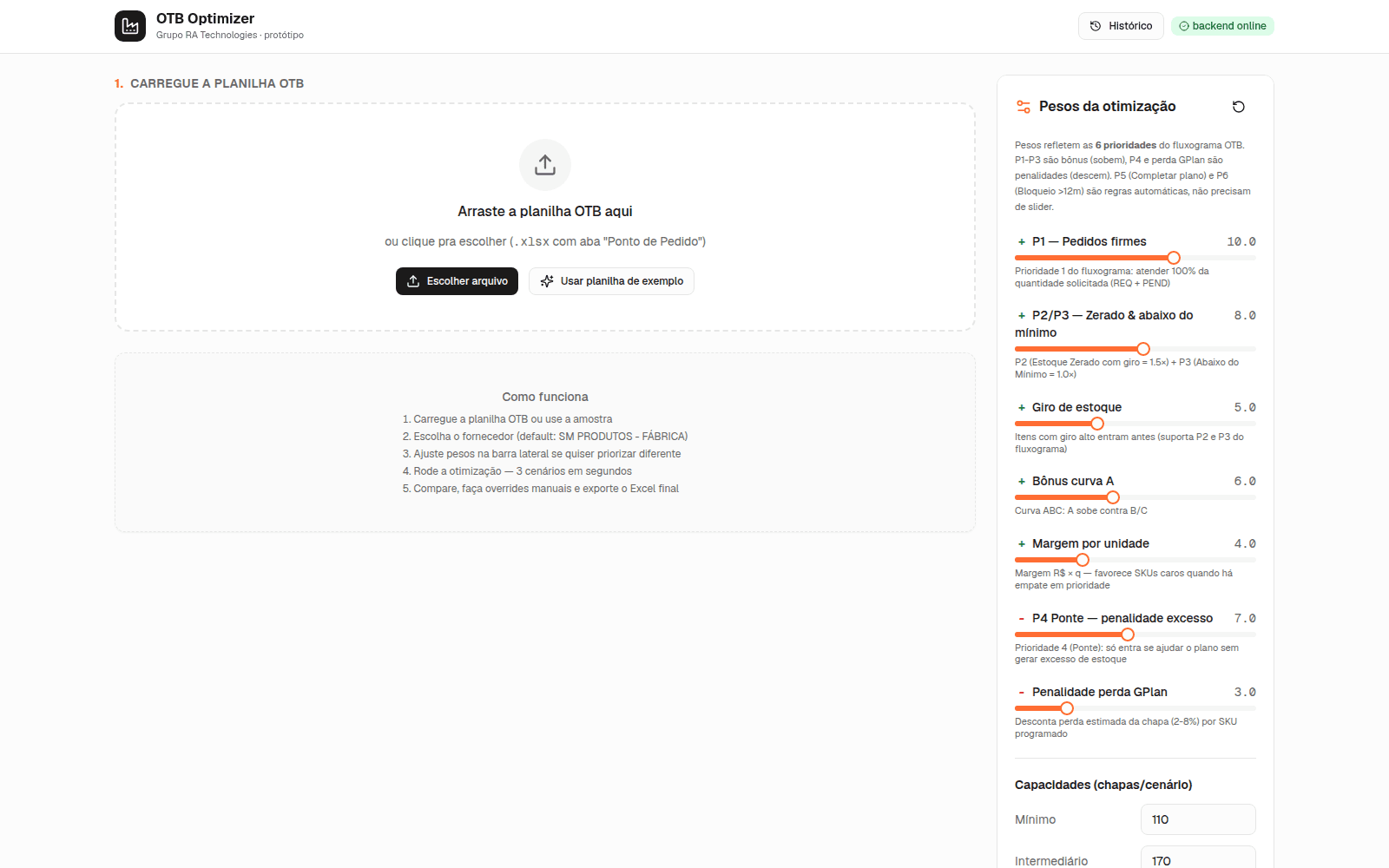 OTB Optimizer — screenshot